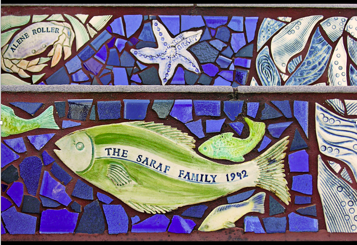 A sample of a legacy tile from a previous project by the tile artists.